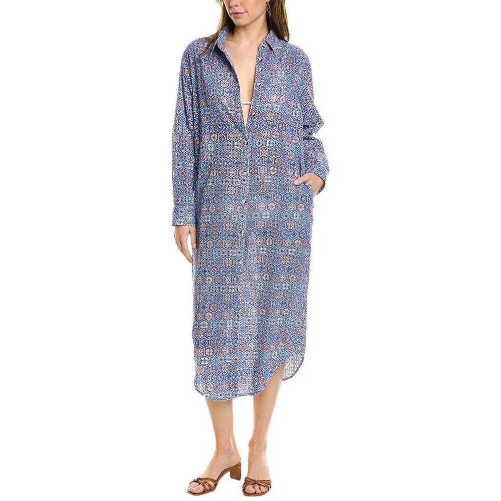 Solid & Striped The Eyelet Oxford Maxi Dress Size XL Swim Cover Up $250.00